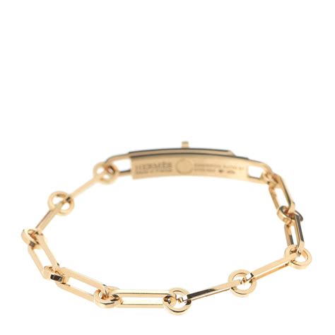 HERMES 18K Yellow Gold PM Kelly Chaine Bracelet ST.